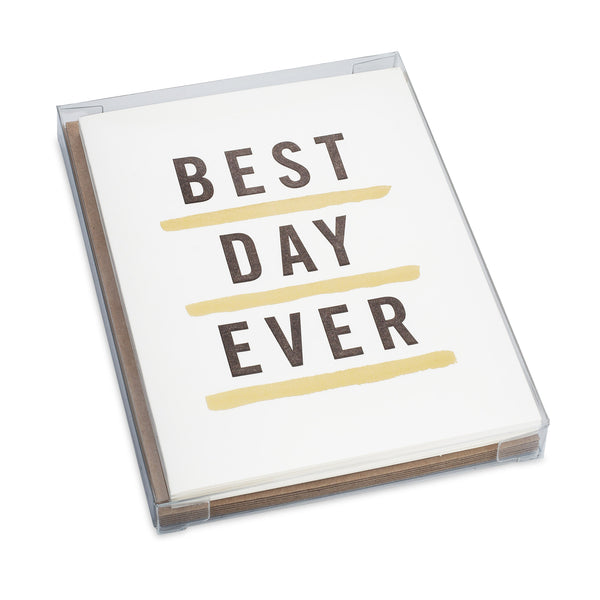 Letterpress Best Day Ever Card Set